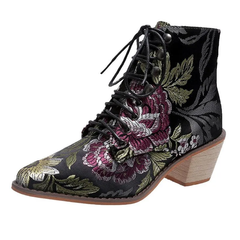 21 EMBROIDERED Flower Boots