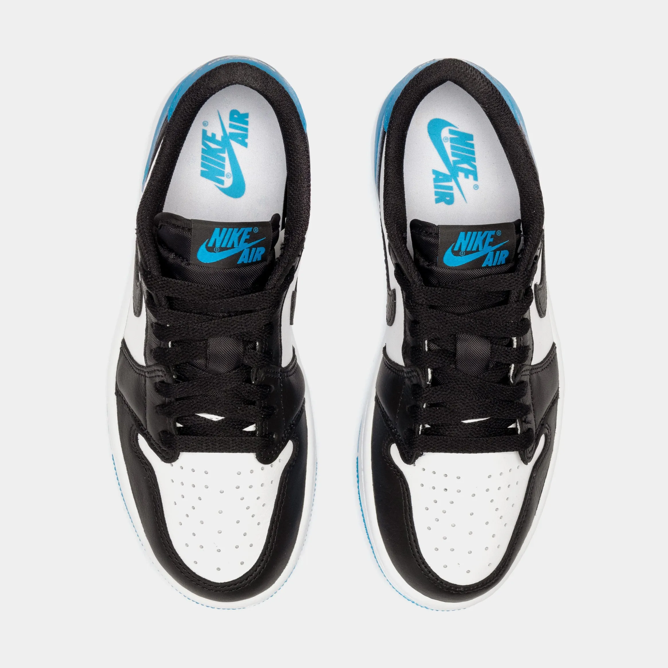 Air Jordan 1 Low Powder Blue Womens Lifestyle Shoes (Black/Blue) Free Shipping