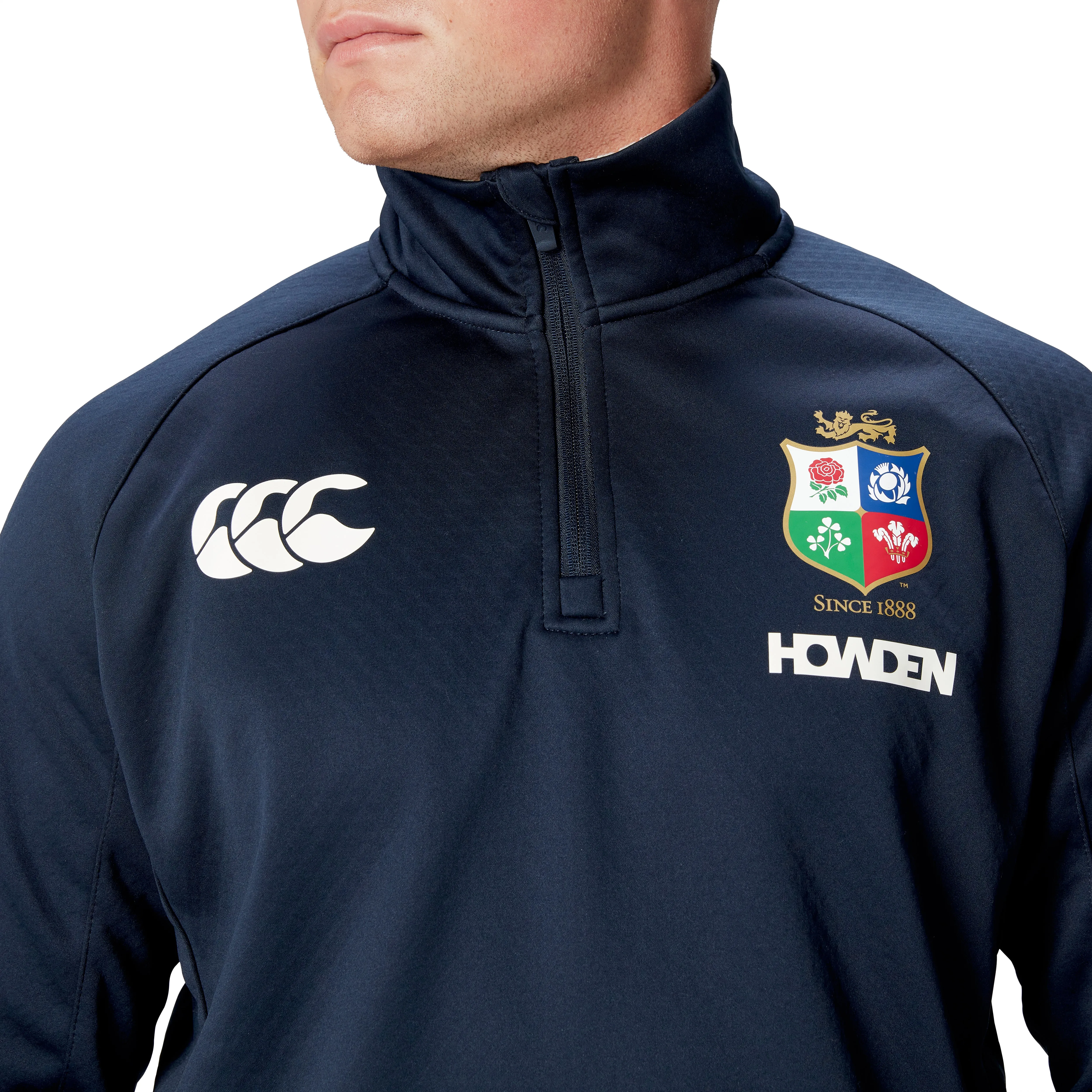 British & Irish Lions Mens Fleece ¼ Zip Navy