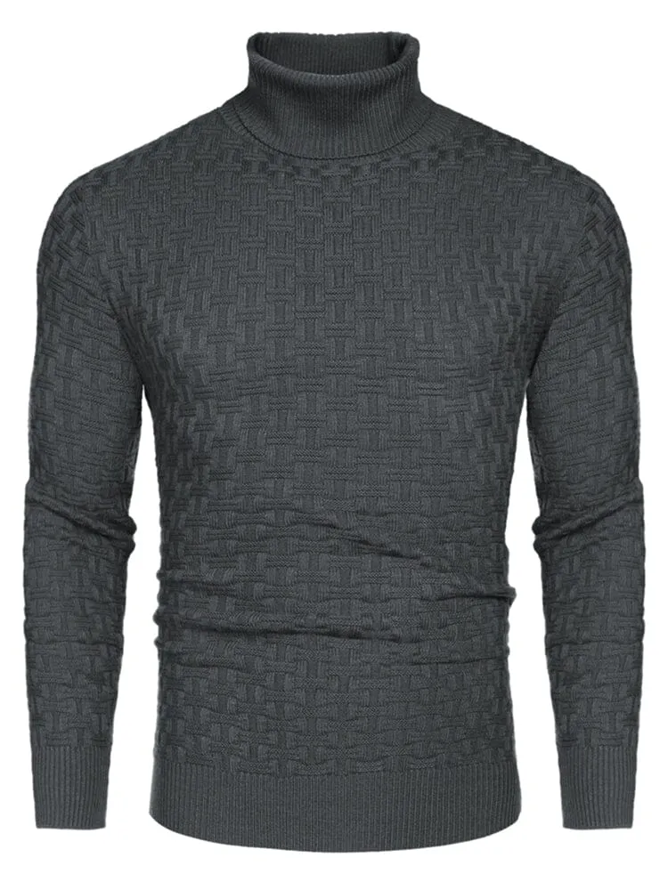 Casual Slim Fit Turtleneck Pullover Sweaters (US Only)