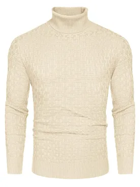 Casual Slim Fit Turtleneck Pullover Sweaters (US Only)