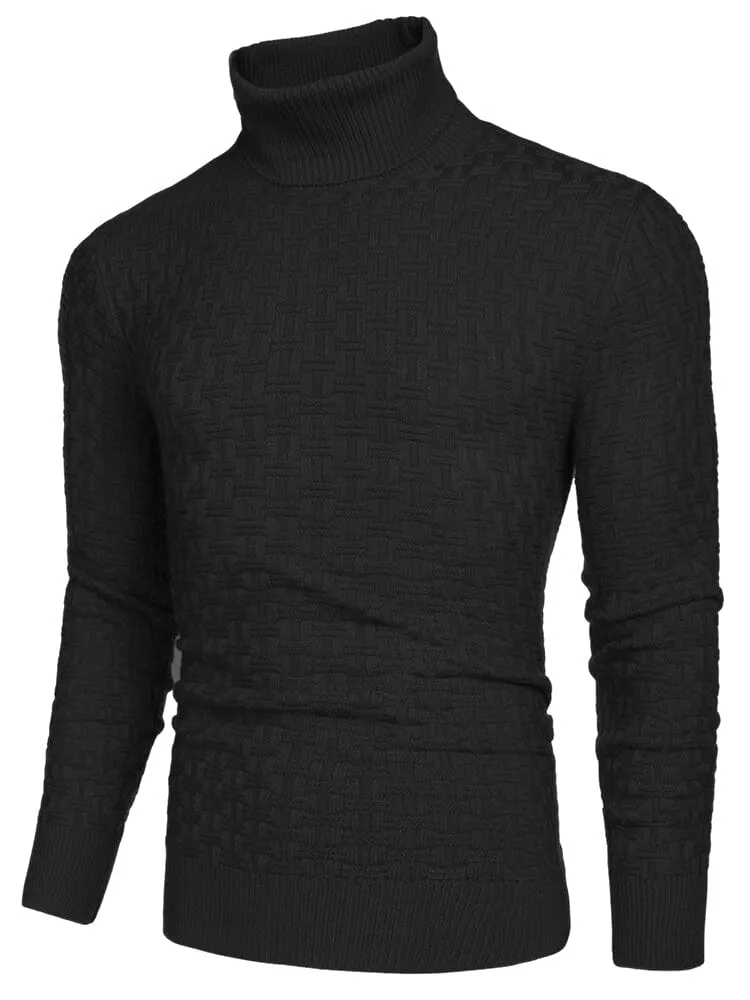 Casual Slim Fit Turtleneck Pullover Sweaters (US Only)