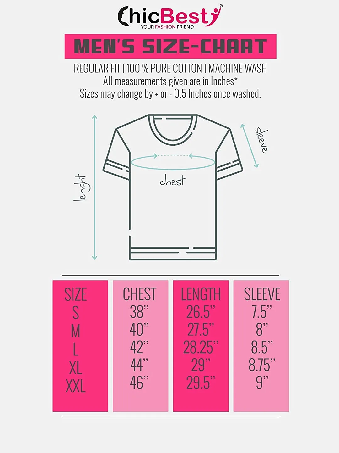 ChicBesty® Polo Collar Neck Sports Regular Fit 100% Pure Cotton TShirt for Men and Boys