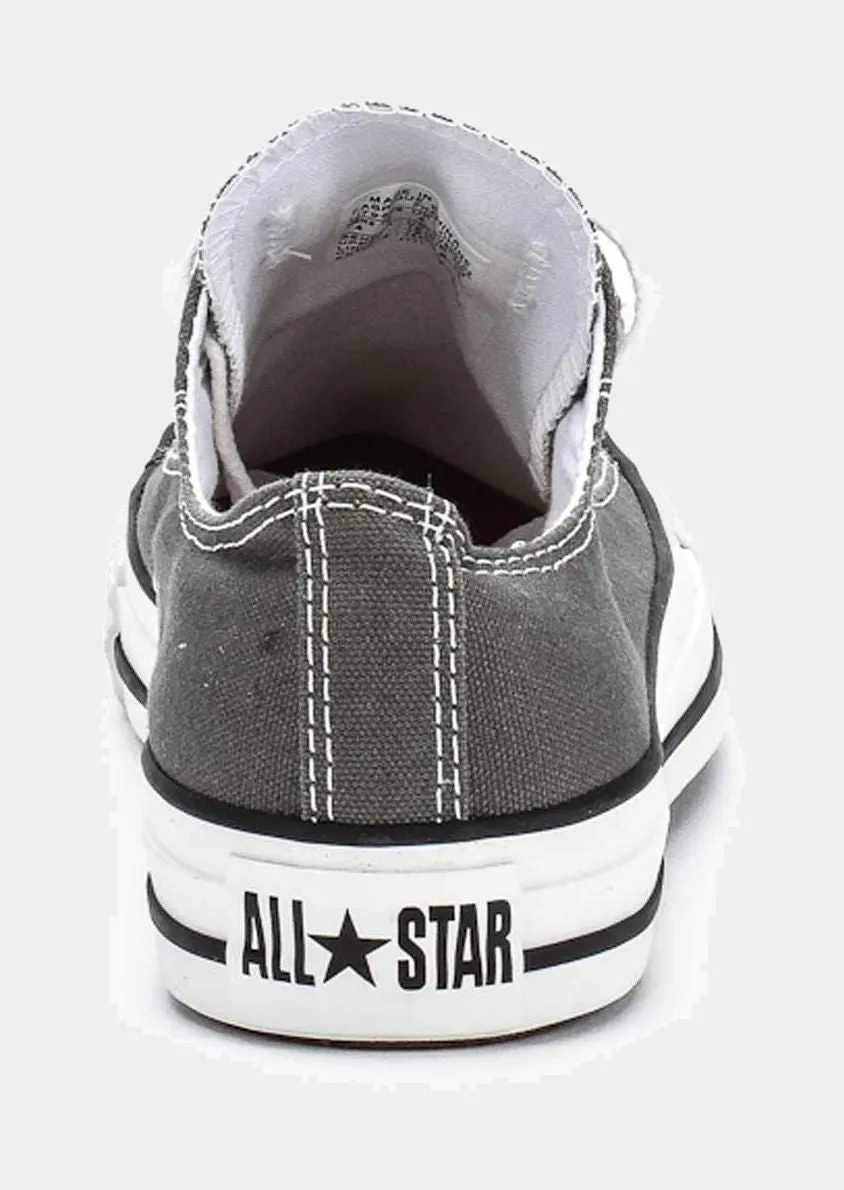 Chuck Taylor All Star Classic Colors Low Solid Canvas Adult Lifestyle Shoe (Charcoal/White)