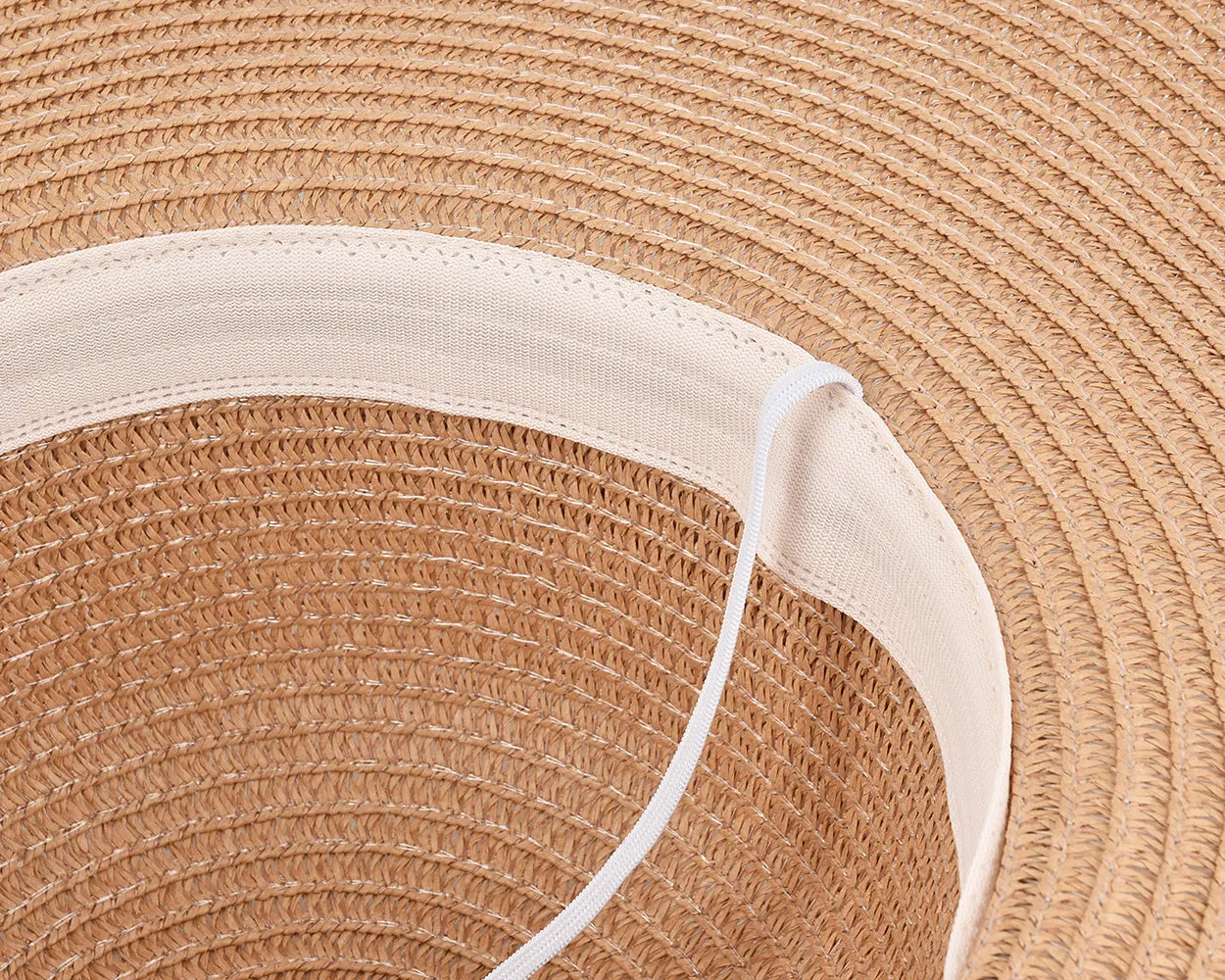 Foldable Straw Hat with Bowknot for Women