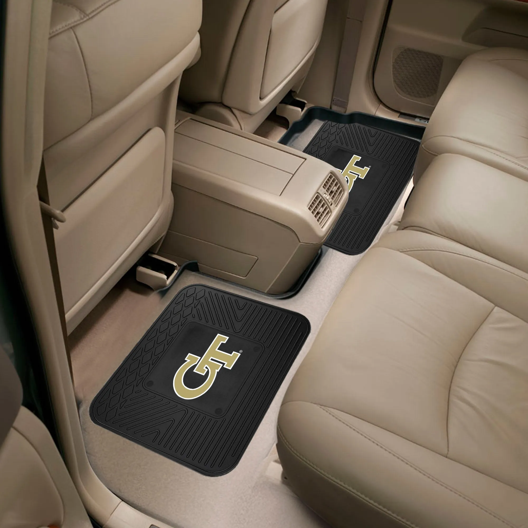 Georgia Tech Yellow Jackets Back Seat Car Utility Mats - 2 Piece Set