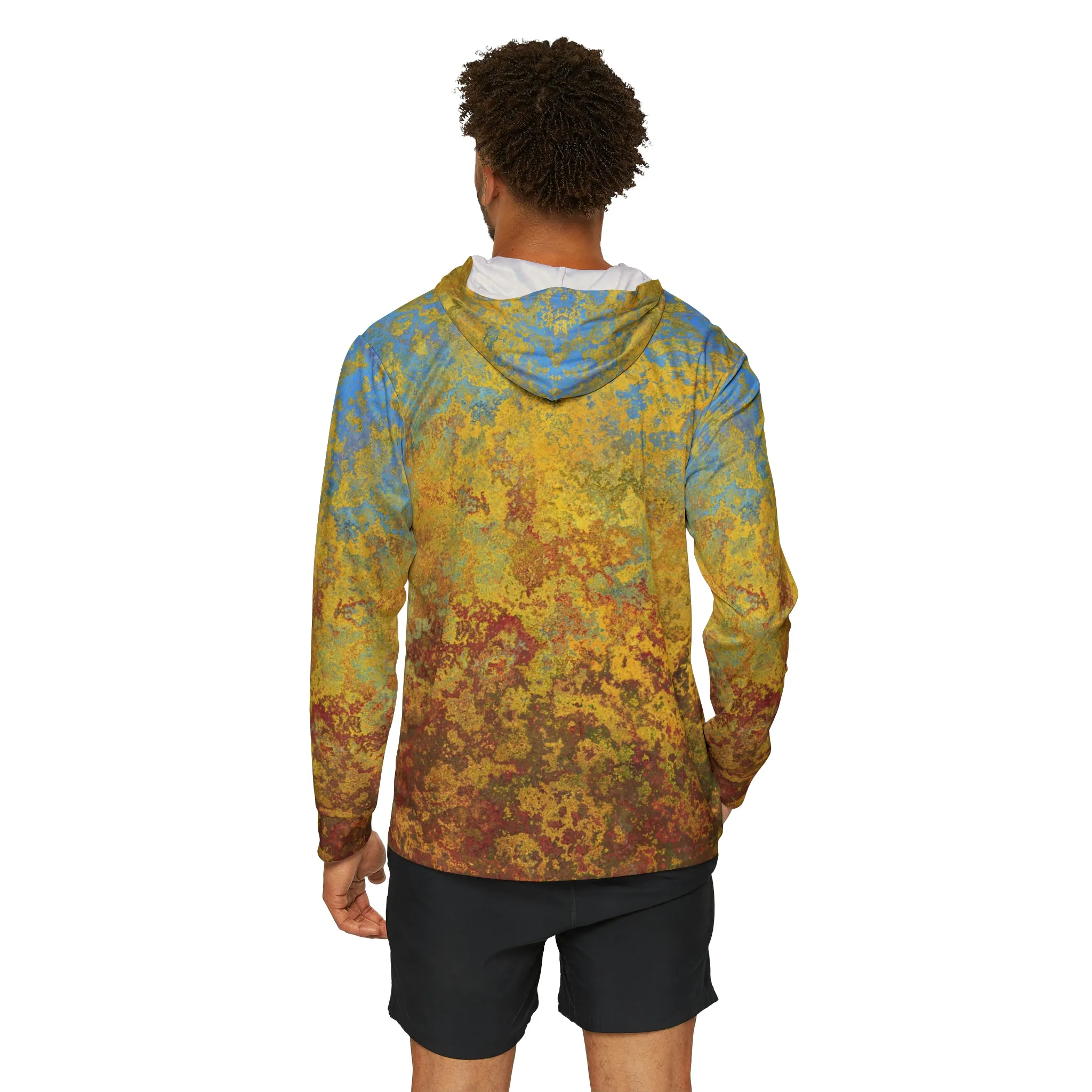 Gold and blue spots - Men's Sports Warmup Hoodie