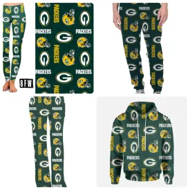 Green Bay legging, lounge pants, joggers and zip up hoodies