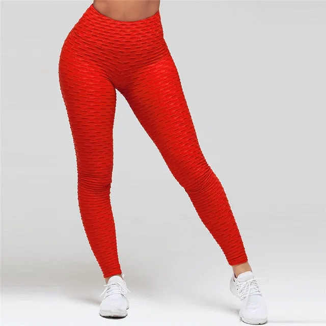 High Waist Jacquard Yoga Pants