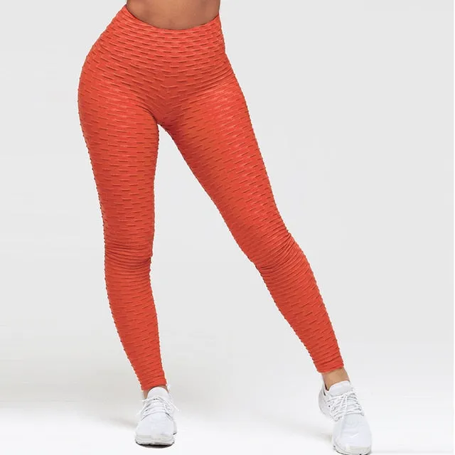 High Waist Jacquard Yoga Pants