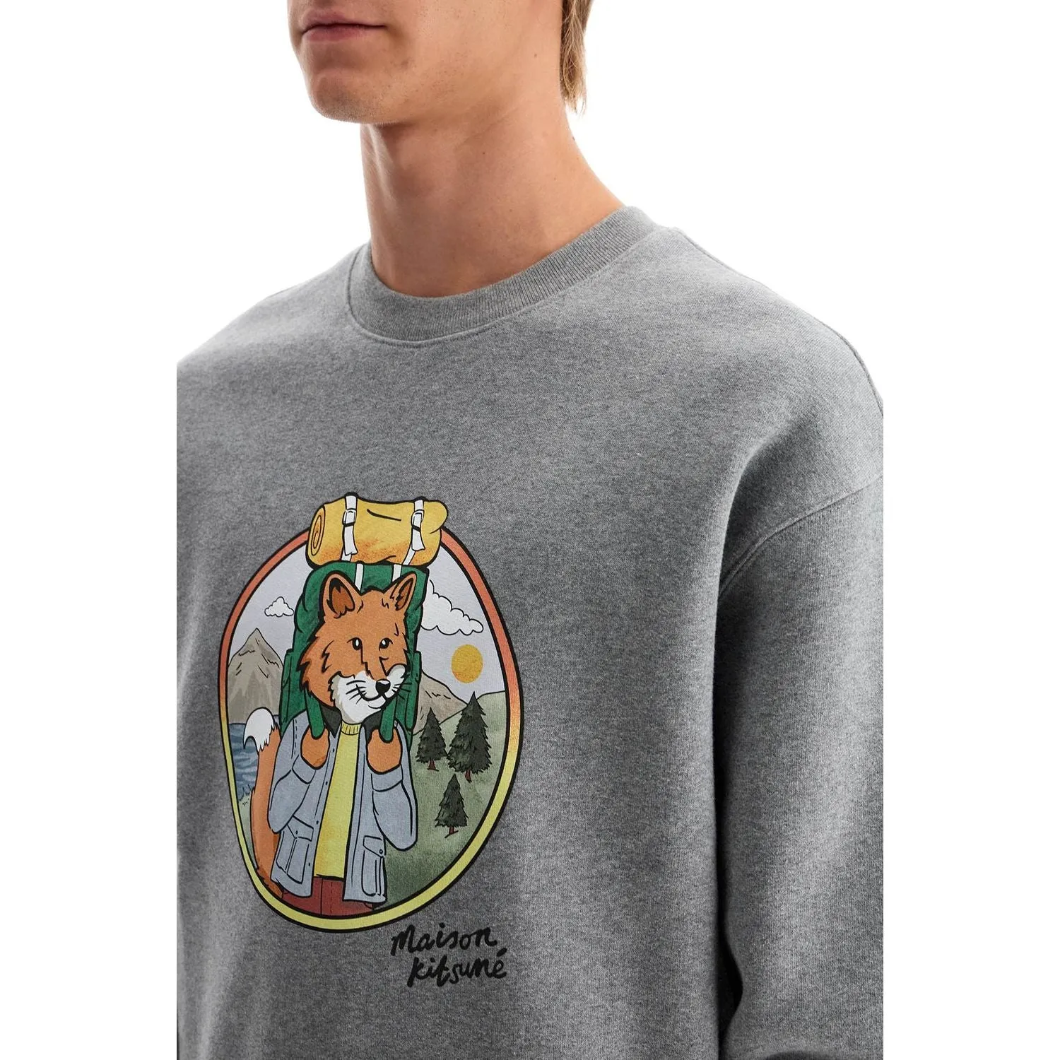 Maison Kitsune 'rambling fox print sweat