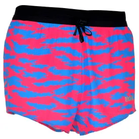 Men's AeroElite 2" Split Shorts - Torn Camo Pink/Blue