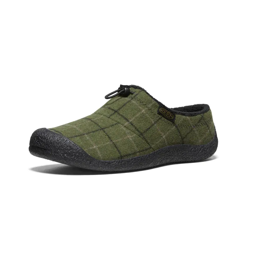 Men's Keen Howser III Slide Color: Dark Olive Plaid