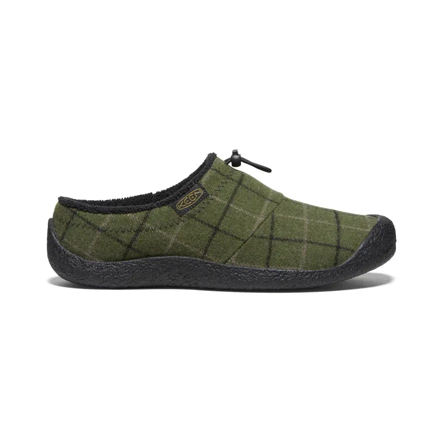 Men's Keen Howser III Slide Color: Dark Olive Plaid