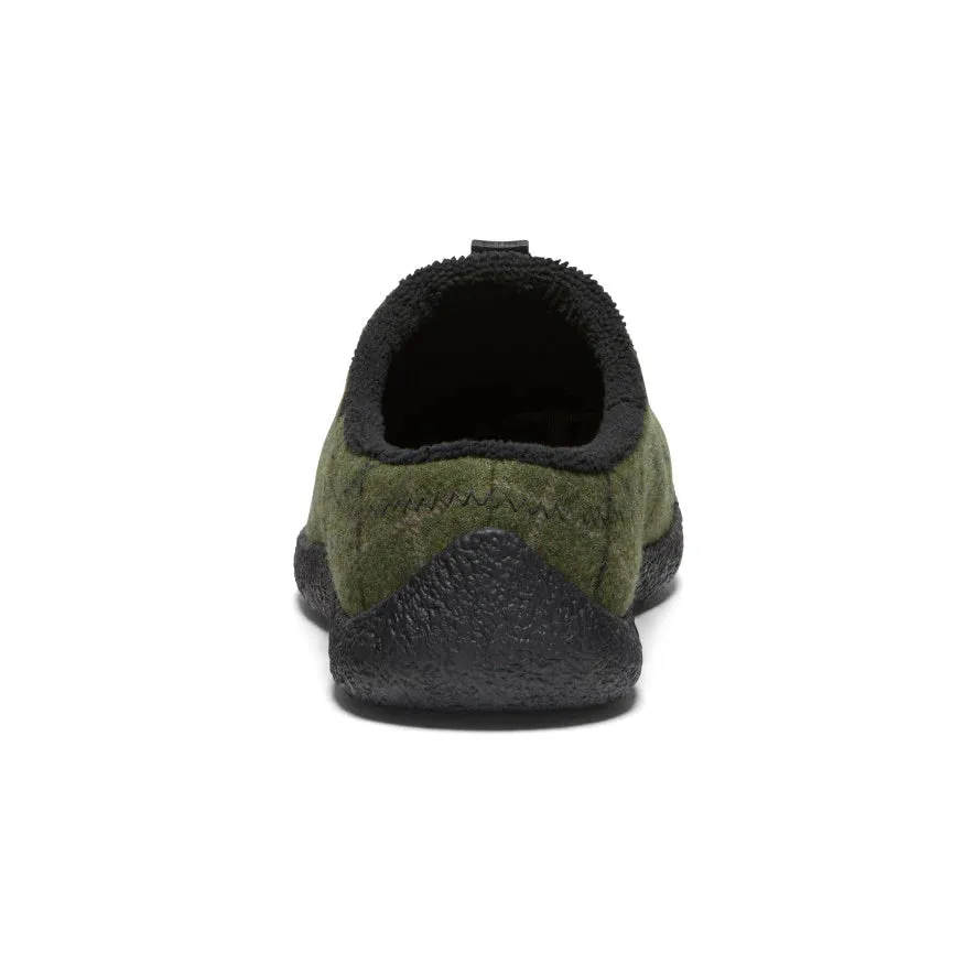 Men's Keen Howser III Slide Color: Dark Olive Plaid