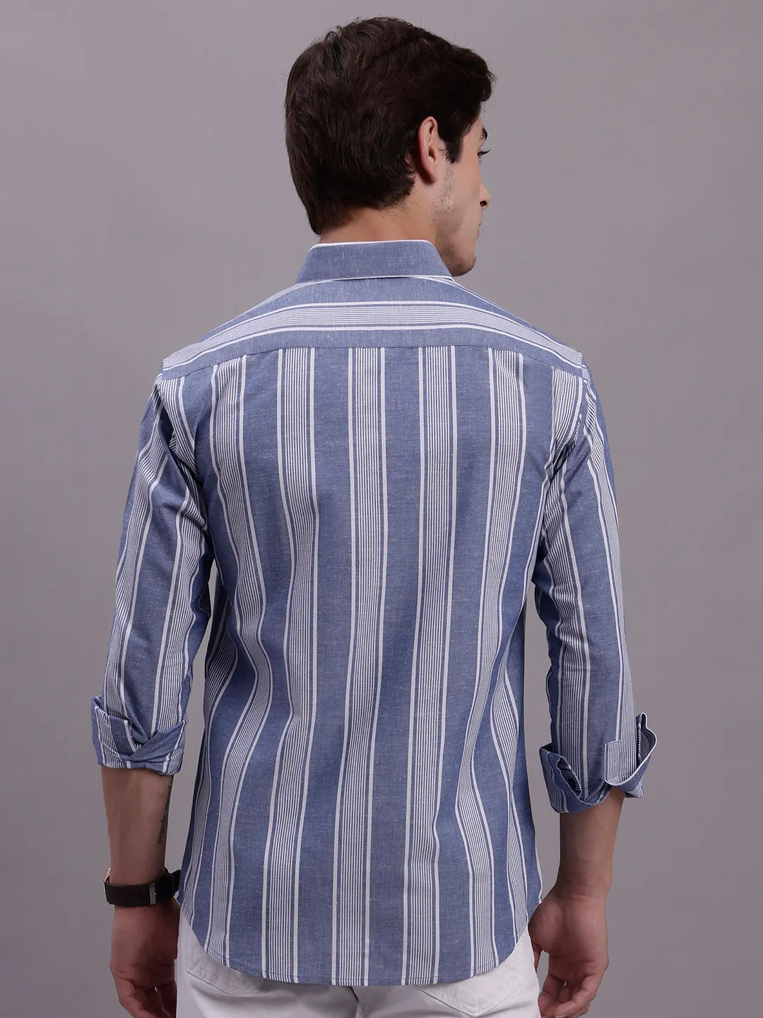 Men'S Striped Casual Shirt