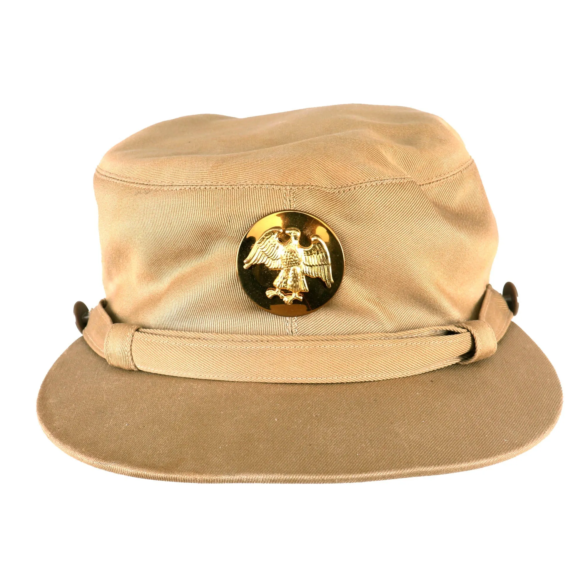 Original U.S. WWII Early War “Summer Khaki” Women's Army Corps WAC Hobby Hat - Laundry Number Marked For Maria G. Gutierrez