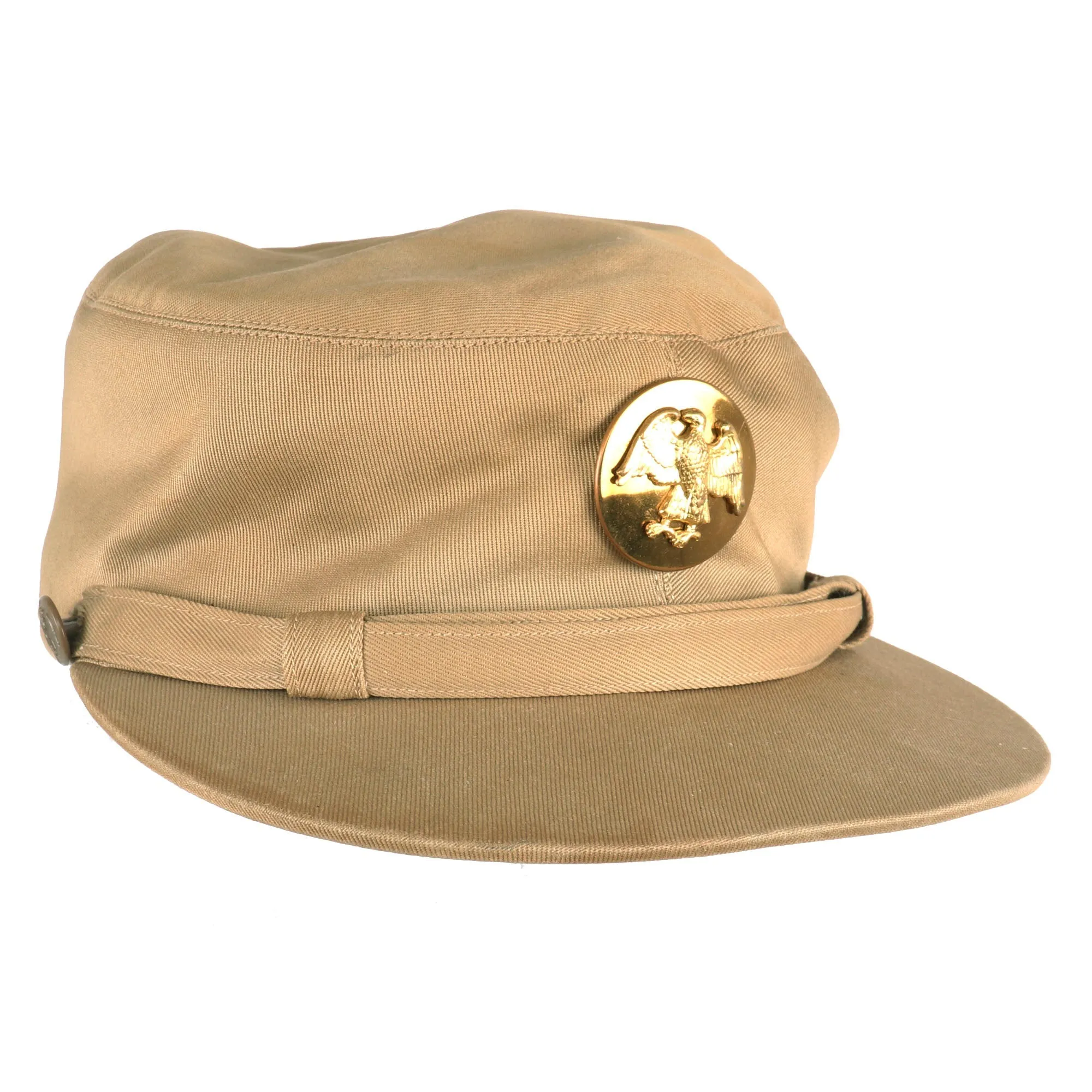 Original U.S. WWII Early War “Summer Khaki” Women's Army Corps WAC Hobby Hat - Laundry Number Marked For Maria G. Gutierrez