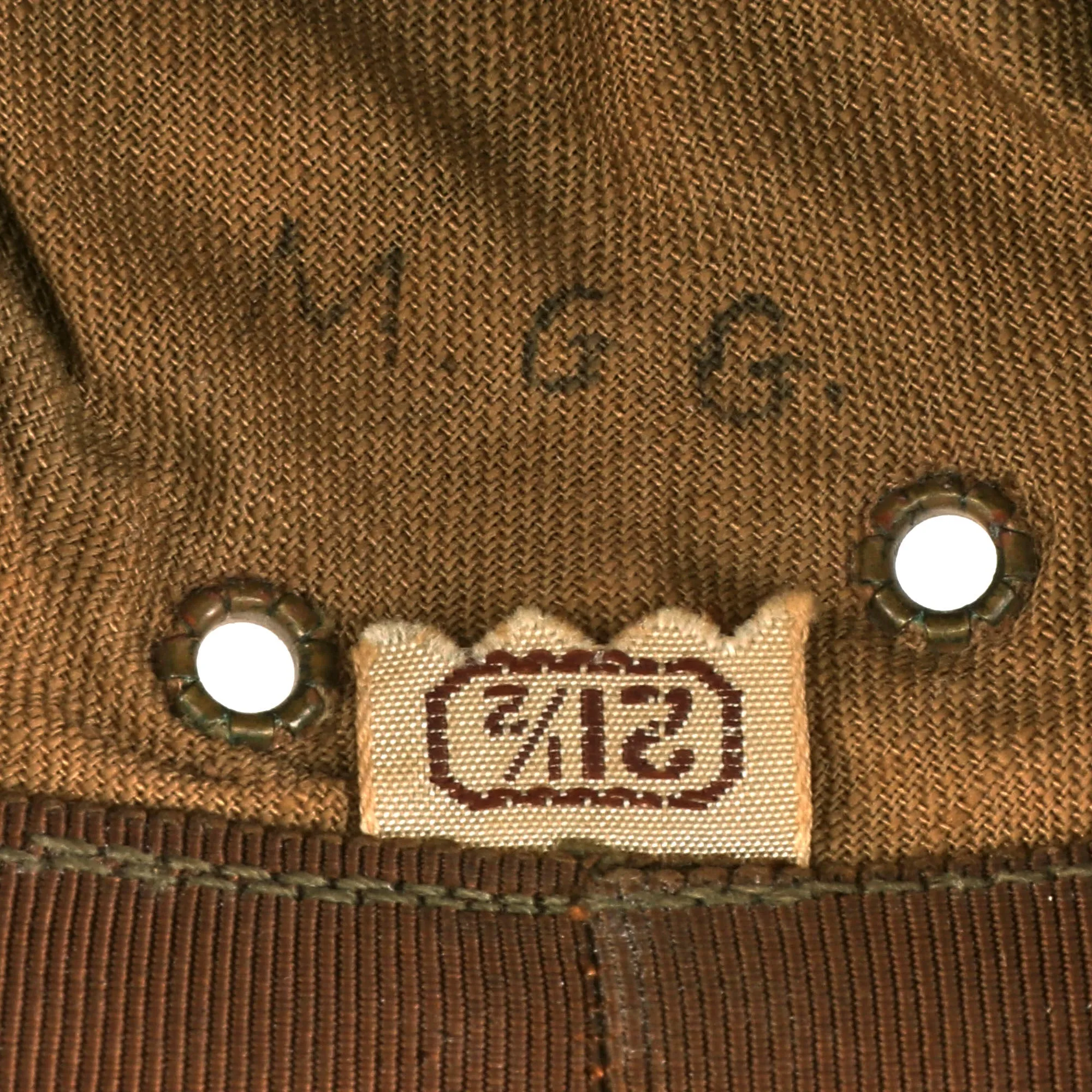 Original U.S. WWII Early War “Summer Khaki” Women's Army Corps WAC Hobby Hat - Laundry Number Marked For Maria G. Gutierrez