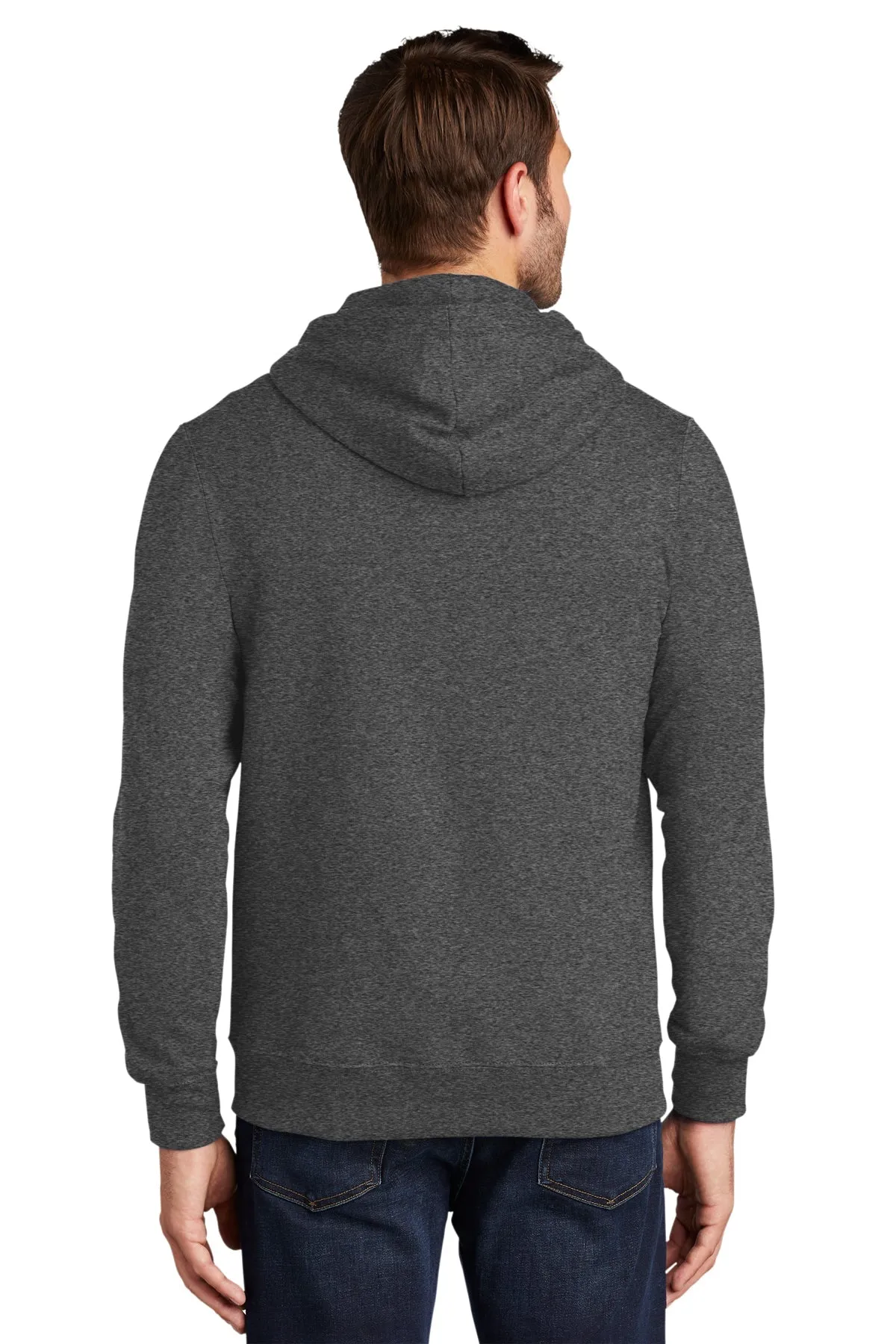 Port & Company Fan Favorite Fleece Customized Zip Hoodies, Dark Heather Grey