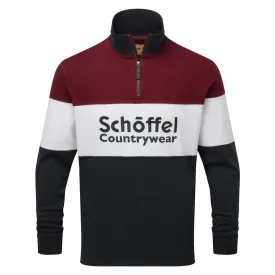 Schoffel Exeter Heritage 1/4 Zip Jumper - Bordeaux