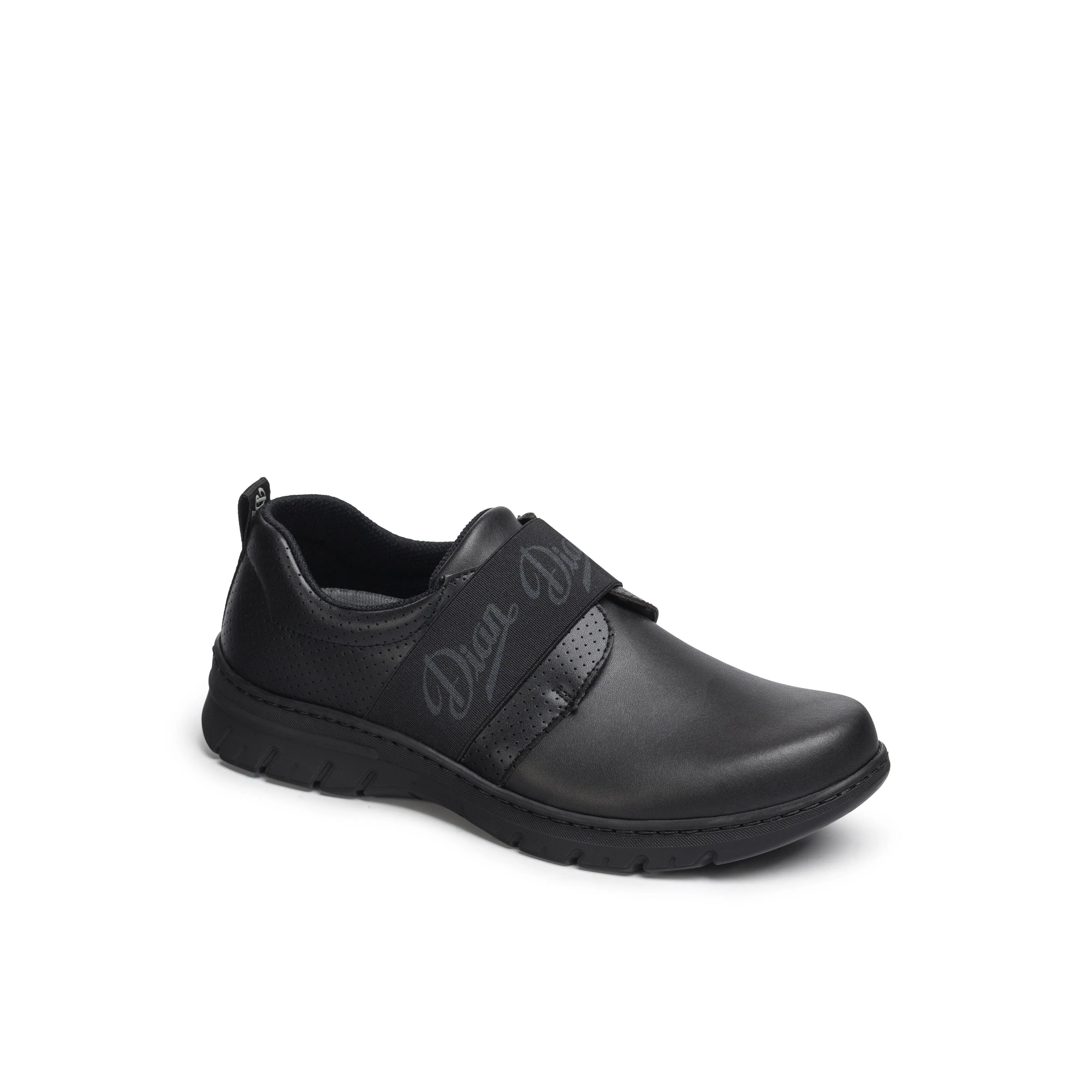 Siena Black Slip On Work Shoe