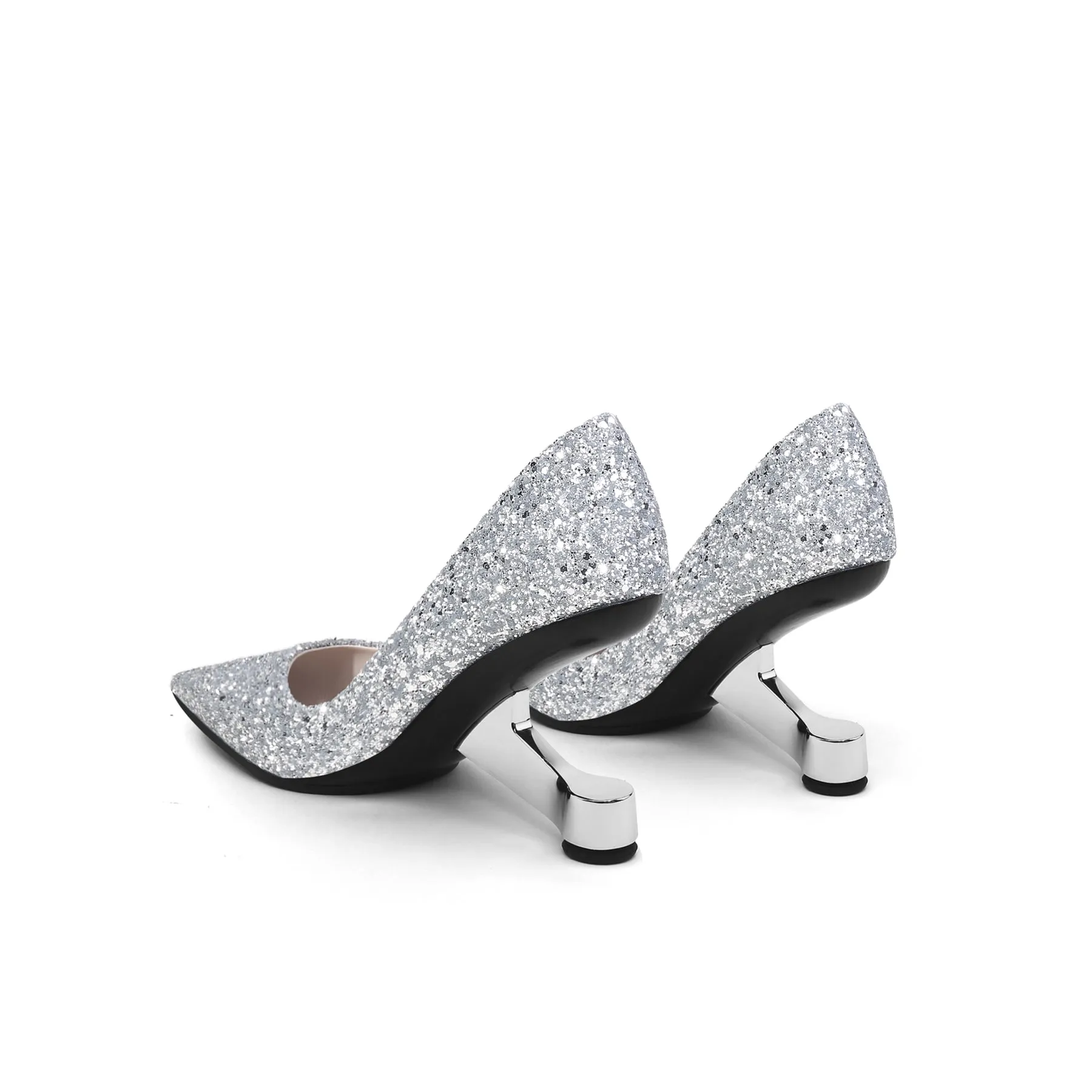 Sparkling Glitter Pointed Toe Pumps