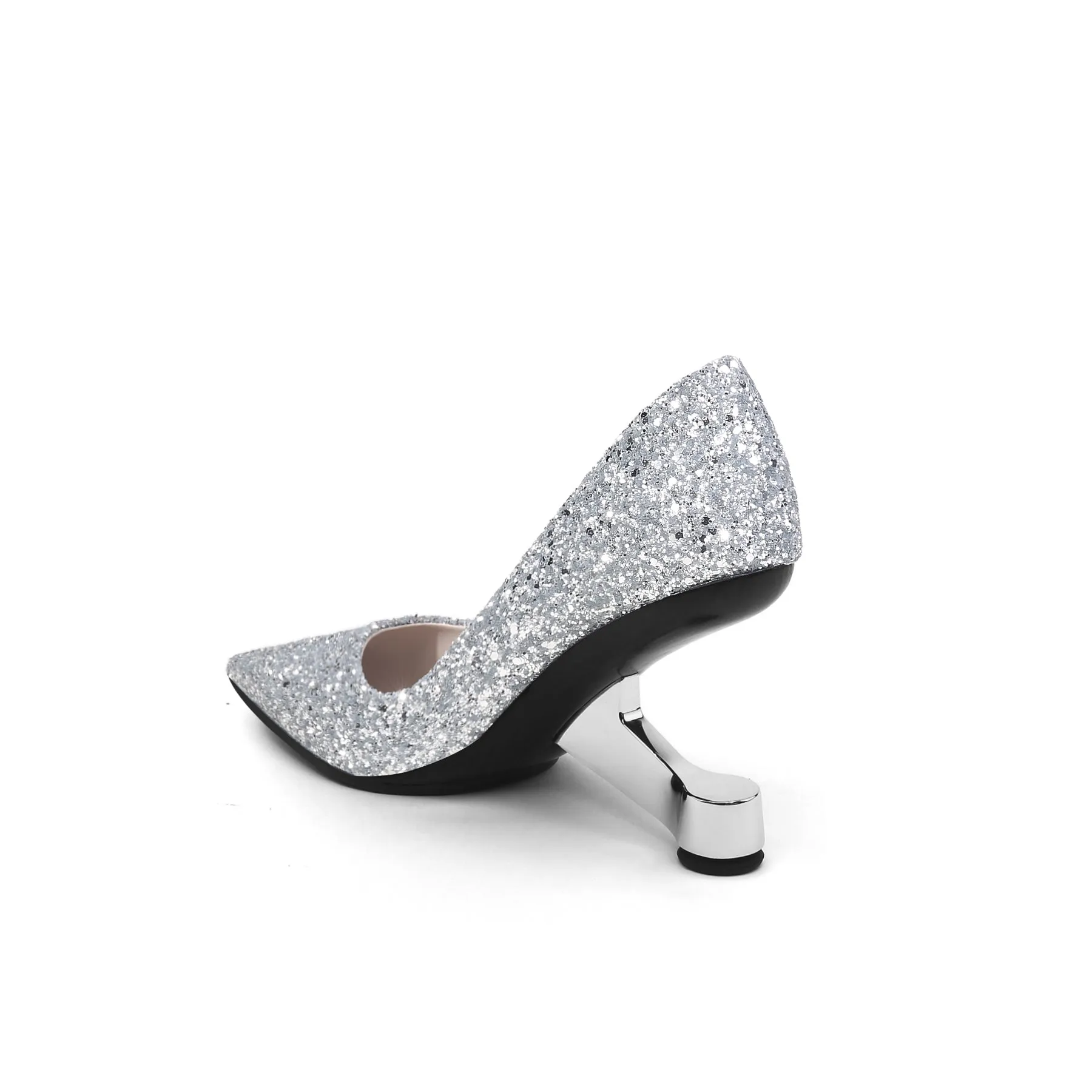 Sparkling Glitter Pointed Toe Pumps