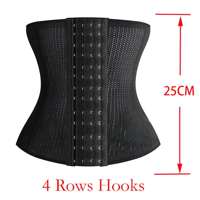 Top Body Shaper Waist Trainer Corset Women Cincher Post-baby Control Underbust Breathable slim Shapewear Hot Belt Black beige