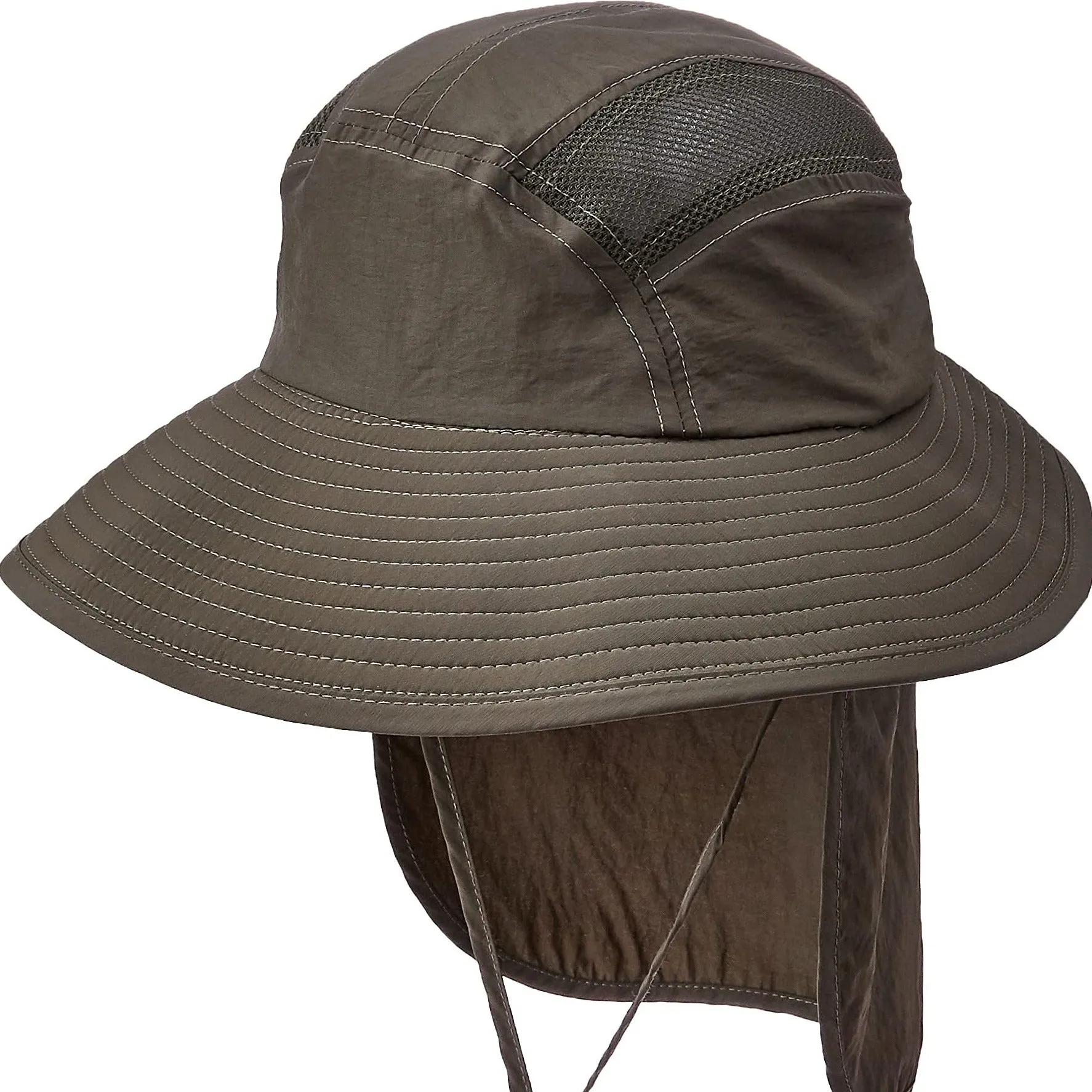 UPF 50  Sun Protection Cap Wide Brim Fishing Hat with Neck Flap