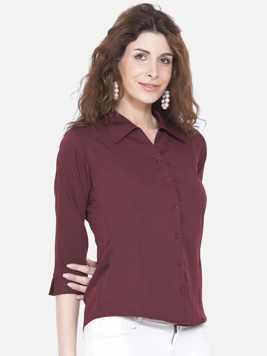 Women Brown Casual Shirt