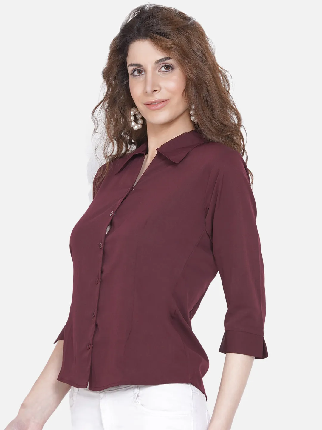 Women Brown Casual Shirt